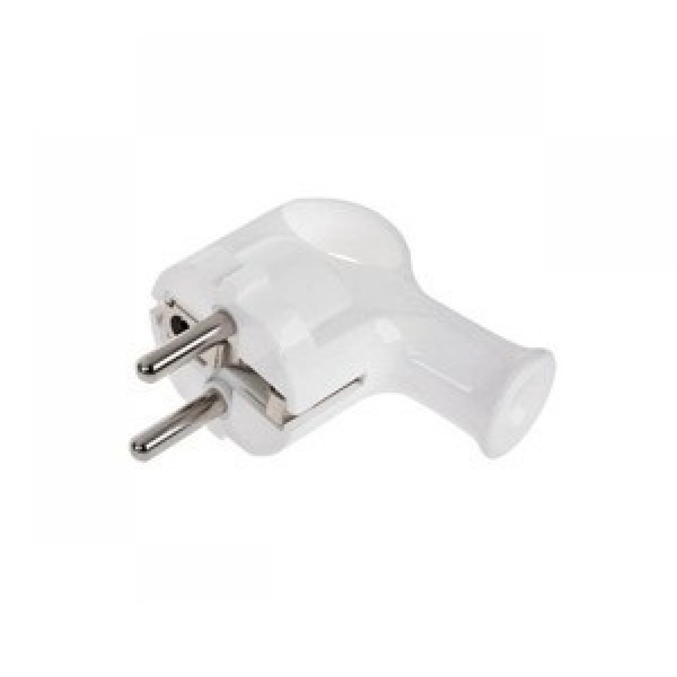 Angle plug with ear 16A with/u UNI-SCHUKO white WT-40