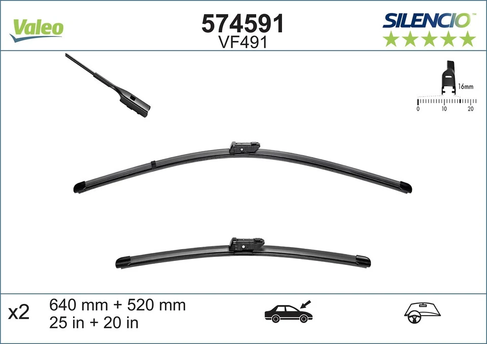 WIPER BLADE 574591 FOR AUDI A6/S6/Allroad A7/Sportback/S7 CDNB/CAED/CAEB 2.0L A6 - Image 2 of 4