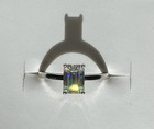 Moissanite Engagement/Wedding Ring Solitaire Emerald Cut 925 Sterling Silver 6 — photo 3