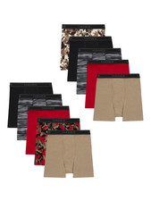 Hanes Boys Comfort Flex Tagless Boxer Briefs 10-Pack Soft Stretch Underwear M-XL
