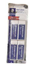 Staedtler Mars Plastic Erasers Premium Elastic 4 Piece Latex-Free White