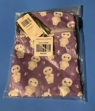 Loungefly Baymax Big Hero 6 Passport Crossbody Bag Disney Purse Purple Hearts