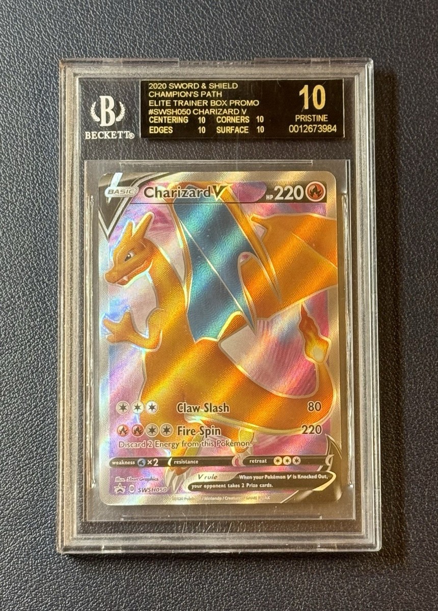 2020 Pokemon SWSH: Champion's Path Charizard V Full Art Promo BGS