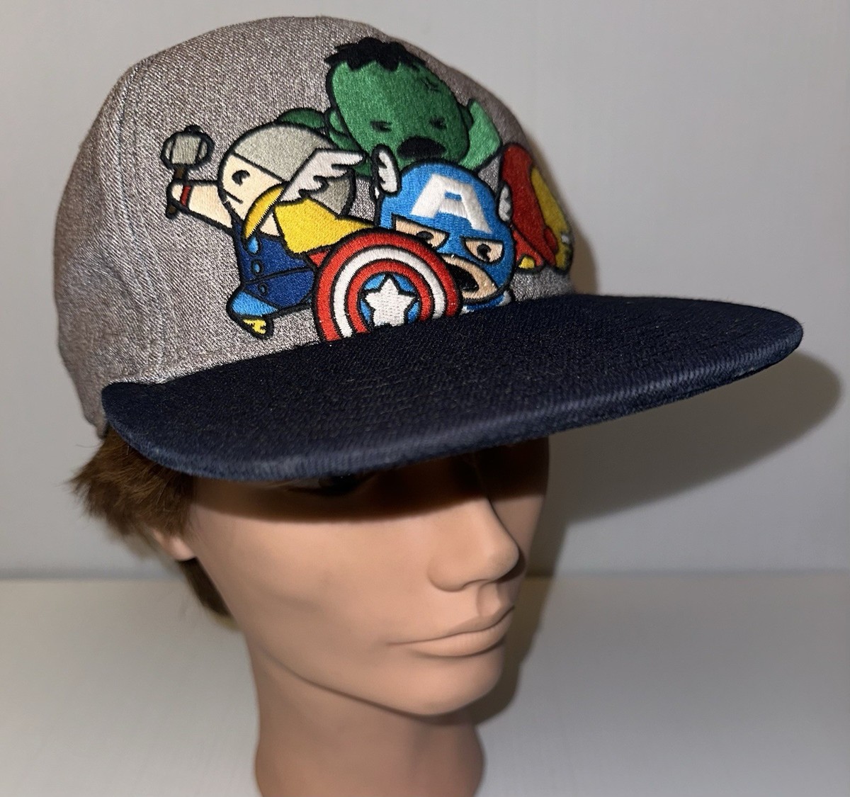 MARVEL Heroes Avengers Hulk Iron Man Thor Captain America SNAPBACK Baseball Cap View 2