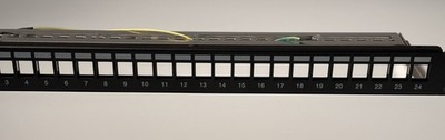 19'' Patchpanel 24Port Patchfeld Keystone unbestückt schwarz 19Zoll