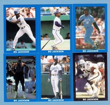 (10) BO JACKSON 1989 BASEBALL & FOOTBALL  BLACK & BLUE BORDER 10 CARD LOT