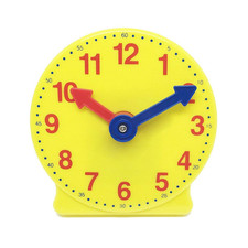 Plastic Mini Geared Clock, Learning Clock Classroom Kit, Clock for Kids Learning