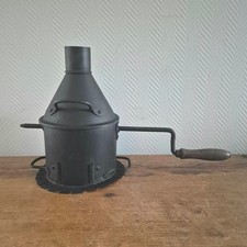 Antieke koffiebrander bolvormig in houder Coffee Roaster spherical c1880