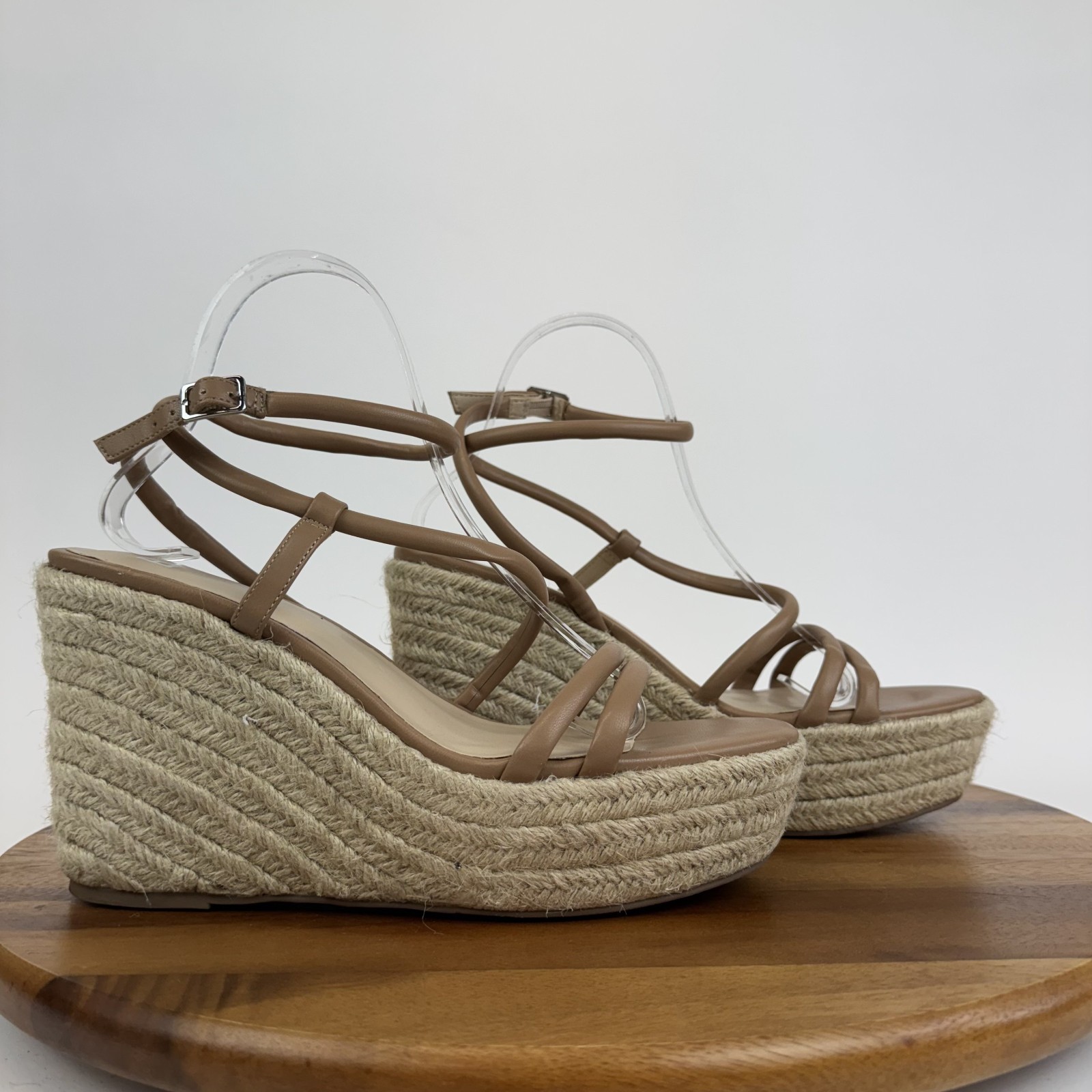 APL Nuovi sandali donna BP Cohan marroni con cinturino ecopelle plateau zeppa misura 9 5 M