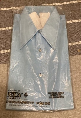 Vintage Ely Walker Plaza Square Shirt Mens M Button 70s NOS Cowboy Western USA