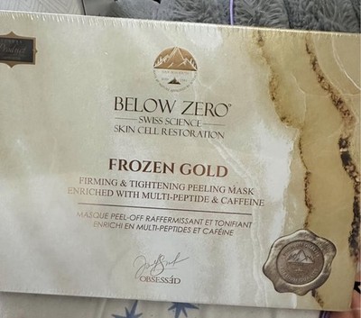 Below Zero Frozen Gold Peel-Off Mask Firming Tightening Multi-Peptide Caffeine