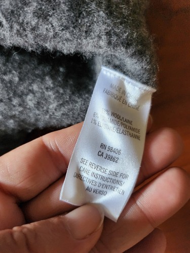 Theory Cape Poncho Sweater Turtleneck Light Grey Wool Blend Pullover Knit SZ P - Picture 9 of 12