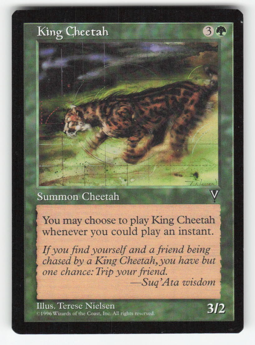 King Cheetah Common Visions Magic: The Gathering Lightly Played