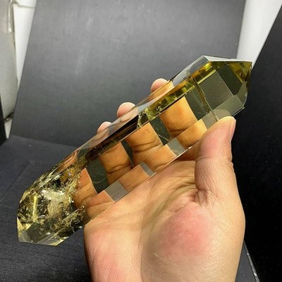 420g Natural citrine quartz amphicone obelisk mineral reiki Decor energy