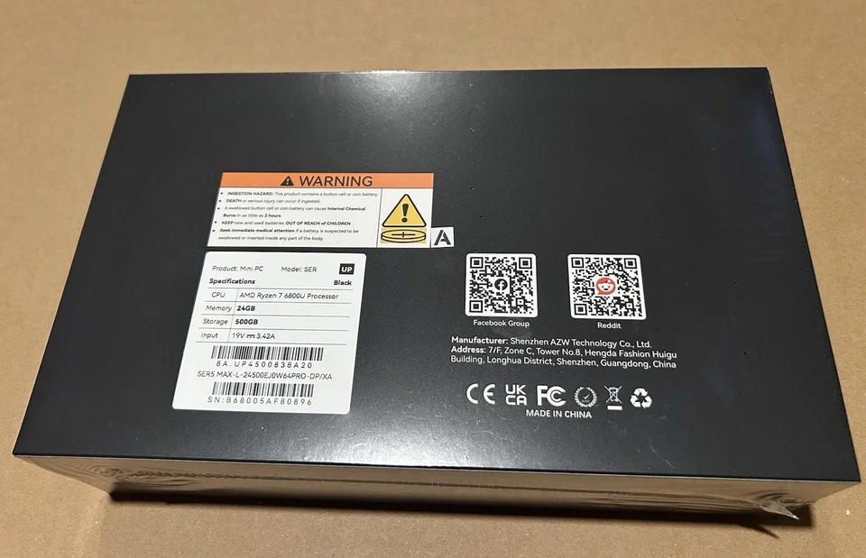 Beelink SER5 Max Mini PC, AMD Ryzen 7 6800U 24G LPDDR5 RAM 500GB - Image 3 of 4