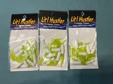 (LOT OF 3) Southern Pro Bait Litl Hustler Crappie Tube White/chart Spk 10pk