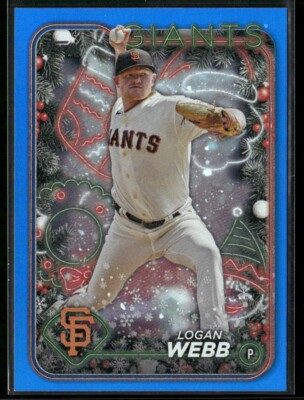 2024 Topps Holiday Baseball BLUE GLITTER - Pick Your Card - Free Shipping!