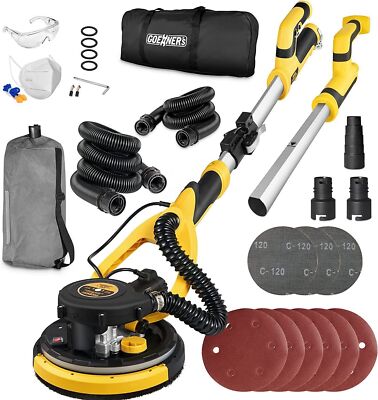 Electric Drywall Sander 900-1800RPM Handle Ceiling Sanding Foldable Storage Bag