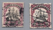 Deutsche Kolonien Deutsch-Ostafrika Michel-Nr. 28 a + b gestempelt