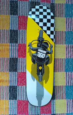 RARE 2018 Powell Peralta Caballero Flat Track Skateboard Deck Funshape