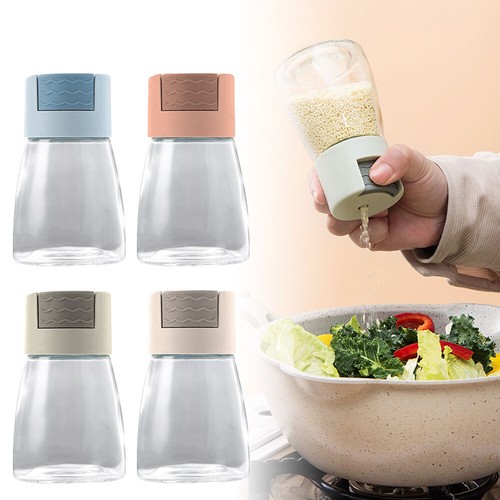 Salt and PepODr Pots Shakers Dispensers Condiment Precise Quantitative Push Type - Picture 4 of 20