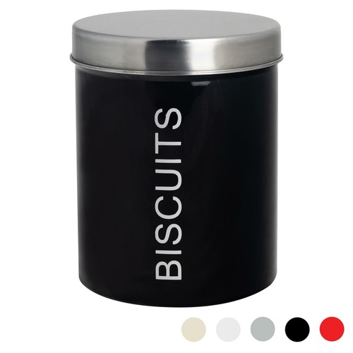 Biscuit Tin Storage Cookie Jar Barrel Canister Kitchen Container Metal