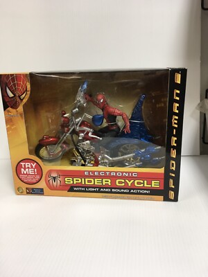 Toy Biz Marvel 2004 Spider Man 2 Electronic Spider Cycle - Rare | eBay