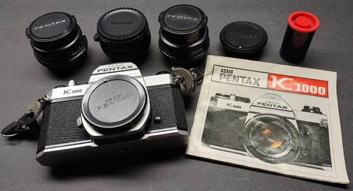 Cámara fotográfica Pentax K1000 Asahi 35 mm SLR 2 lentes filtros teleconvertidor ENVÍO GRATUITO - Imagen 8 de 24