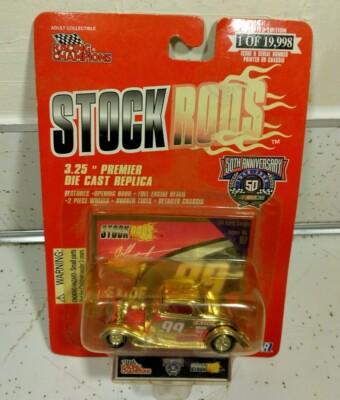 1998 Racing Champions Stock Rod Jeff Burton #99 Exide Gold '34 Ford Coupe New