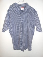 Wrangler Flex For Comfort Blue Shirt Men's Size XL Blue Button Up Short Sleeve