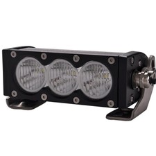 6 30w Flood Led Work Light Bar Single Row Off-road Truck Atv Utv Spot Lens