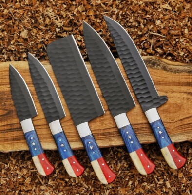 Handmade Chef Set 5pcs With Leather Cover Kitchen set Christmas Gift for Her