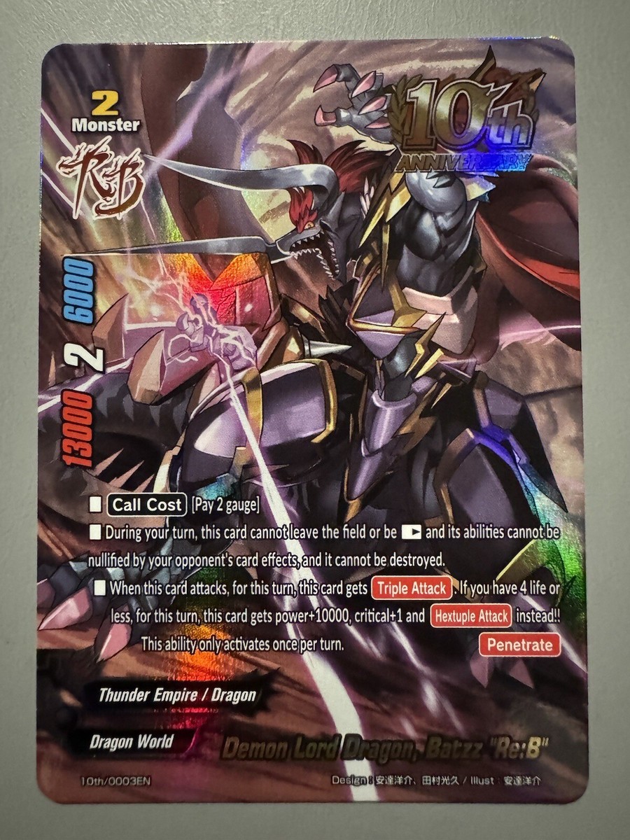 FUTURE CARD BUDDYFIGHT DEMON LORD DRAGON BATZZ “RE: B” 10TH/0003EN