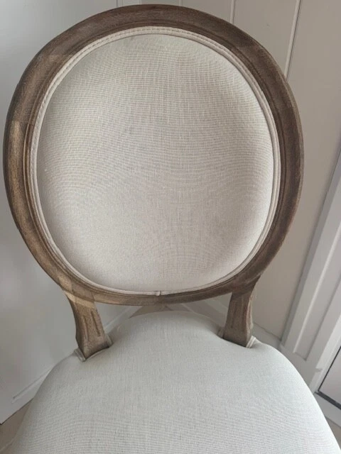 8 sillas de comedor laterales de lino toscano francés diestro diferentes MUY BUEN ESTADO. Foto 2 de 4