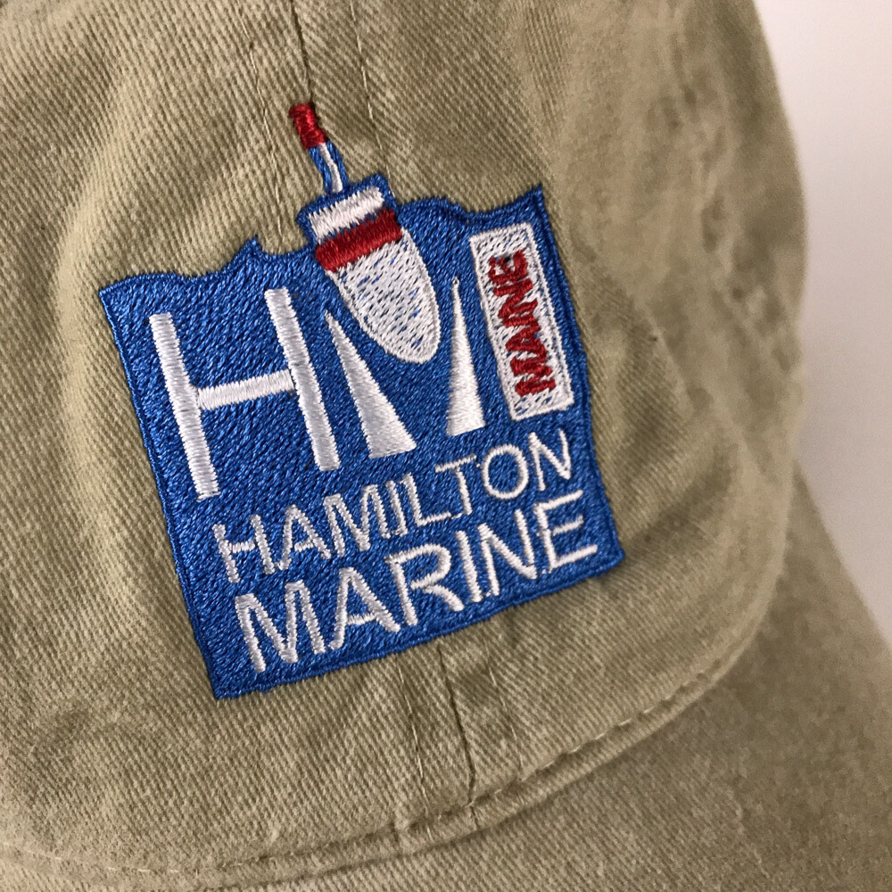 Hamilton Marine Maine Lobster Buoy Logo Hat Fishing B… Gem