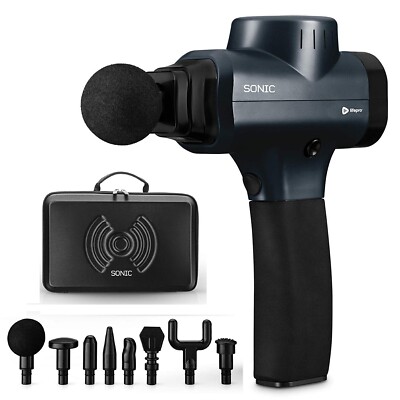 LifePro Soar FX Sonic Handheld Percussion Massage Gun Massager - Black