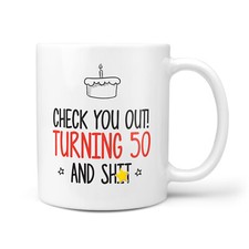 50th Birthday Gift Mug - Funny & Rude Presents for 50 Year Olds, Bday Gifts, Fun