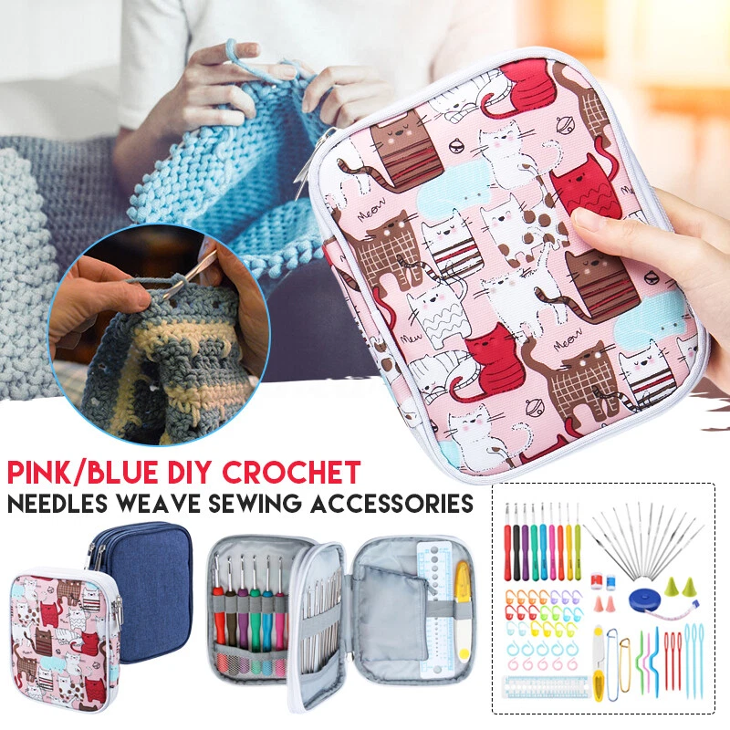 72Pcs Crochet Hooks Set Kit Yarn Knitting Needles Sewing Tools Grip With Bag DIY - image 2 of 4