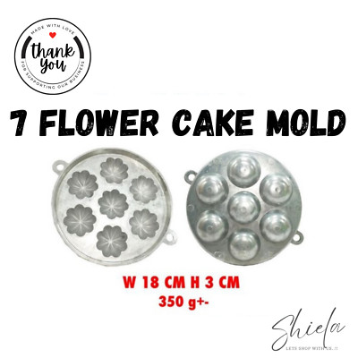7 cavity Rare Madeleine Cornbread Turks Head Bahulu Sponge Cake  mold  