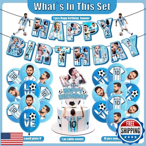 Soccer Themed Birthday Party Supplies, Soccer Birthday Party Decorations Incl - Picture 3 of 5