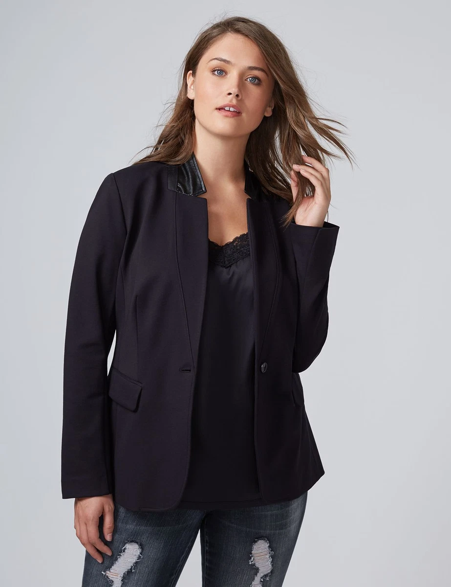 Lane bryant black jacket sale