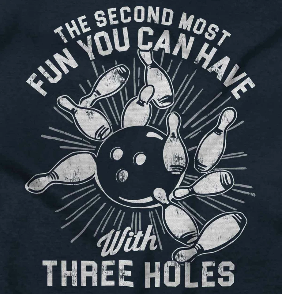 Camisetas informales de cuello redondo de bolos más divertidas que puedas tener con 3 agujeros para hombre Foto 2 de 4