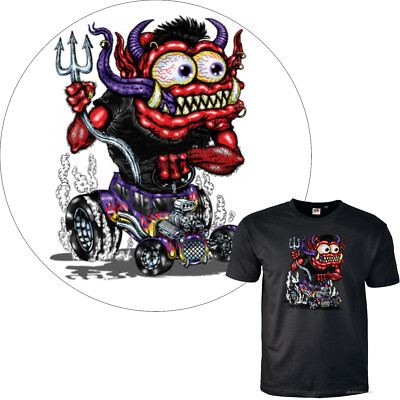 Hot Rod Auto T-Shirt Monster Kustom Rockabilly Comic Style Tuning  *1085