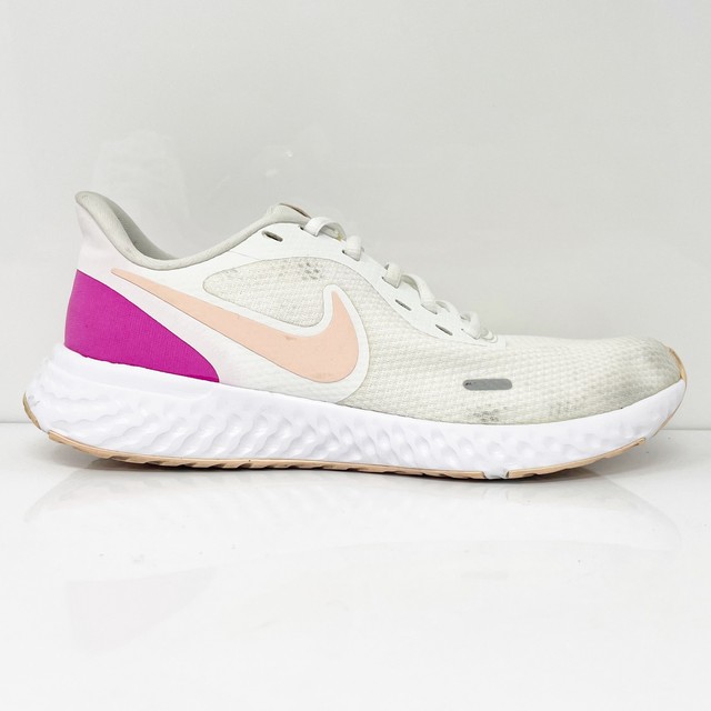 Size 8.5 - Nike Revolution 5 White Fire Pink for sale online | eBay