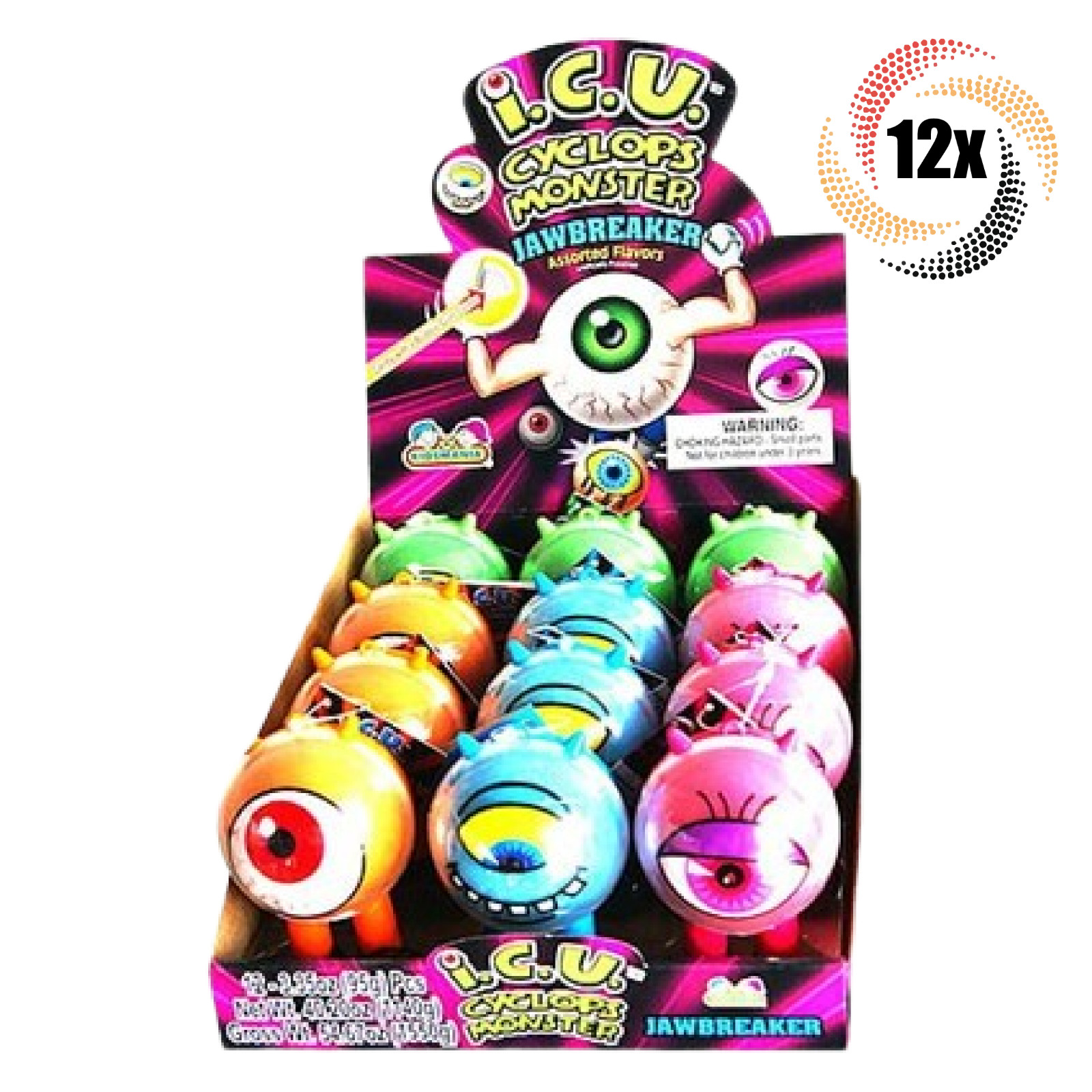 Полная коробка конфет Monsters Kidsmania ICU Cyclops Monster Jawbreakers 12 штук 3 унции 6690₽