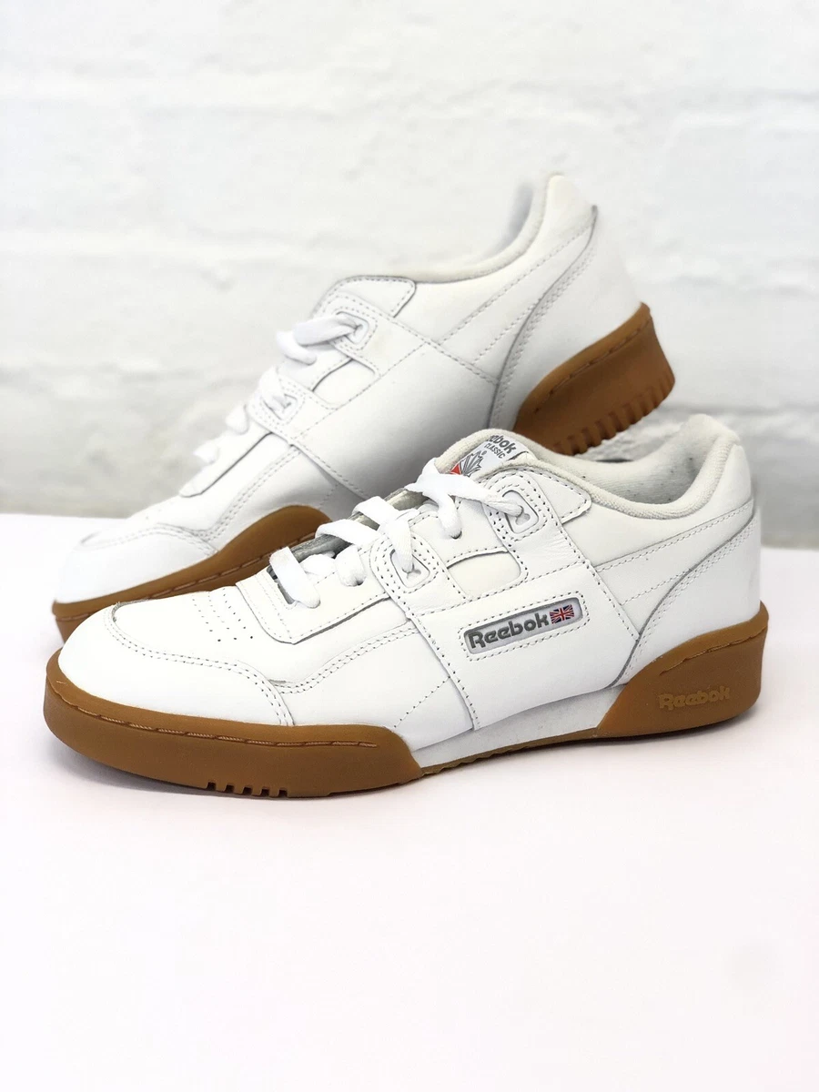 Reebok workout plus trainers white hot sale carbon gum