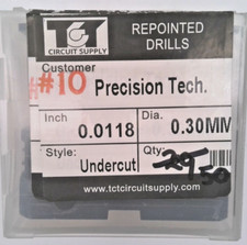 TCT REPOINTED DRILLS UNDERCUT 0.30MM 0.0118" DIA 0.217" FLUTE LOT OF 50 