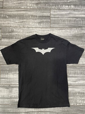 Rare Batman Begins Black Graphic Logo TM Size Large