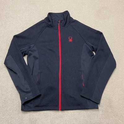 Spyder Full-Zip Fleecepullover Medium Herren schwarz Taschen