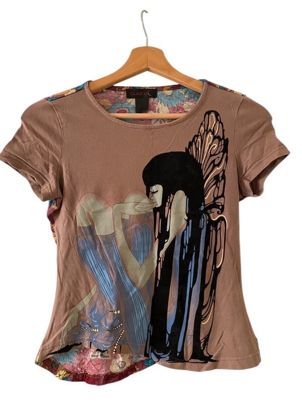 Y2K Custo Barcelona vintage short sleeves top, 90s, size S